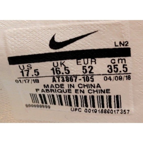 Nike Hyperdunk X Low TB Size 17.5 Basketball Shoes White Navy AT3867-105 main image 8